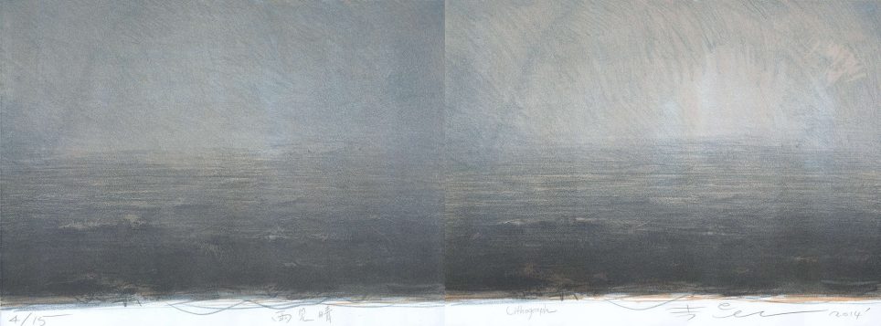 Lithography on paper, 56 X 152cm