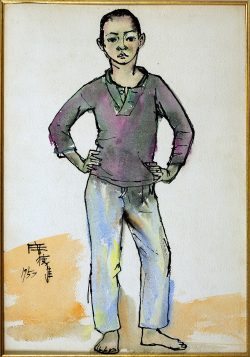 1957, Watercolor on paper, 54.2X37.8cm